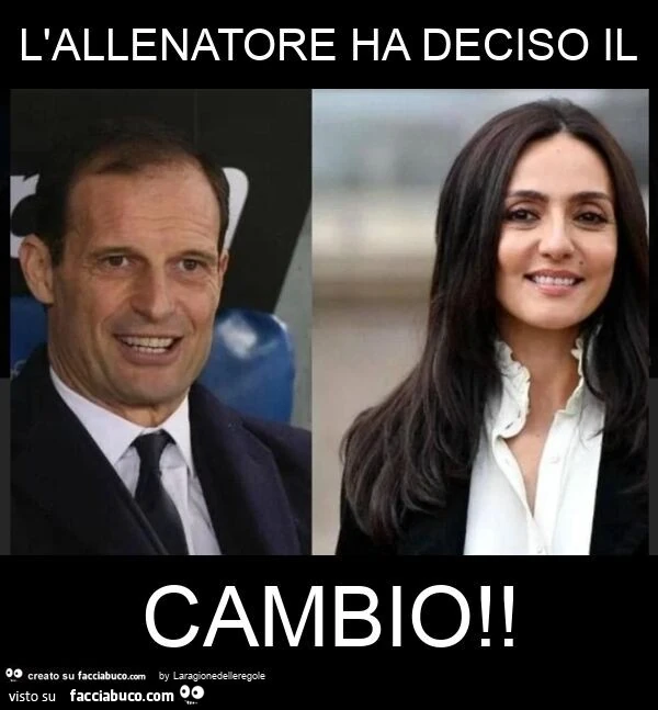 L'allenatore ha deciso il cambio