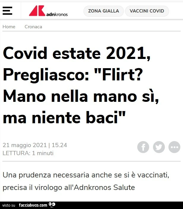 Covid estate 2021, Pregliasco: flirt? Mano nella mano sì, ma niente baci