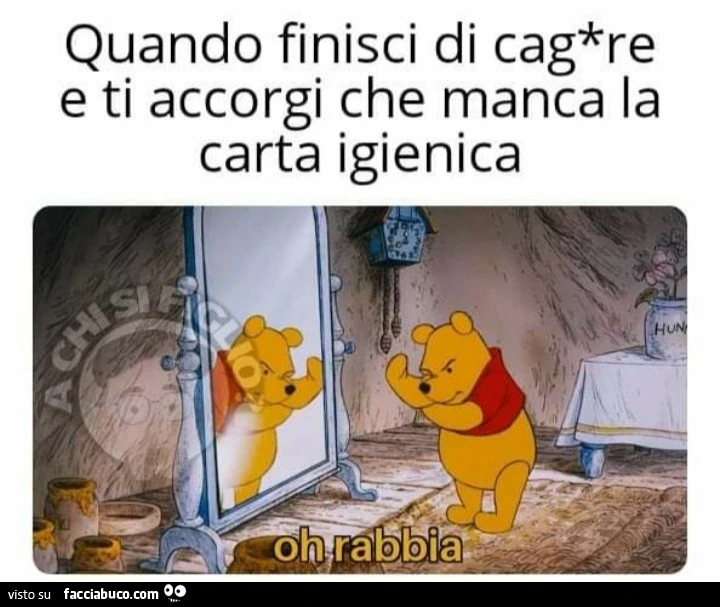 Quando finisci di cagare e ti accorgi che manca