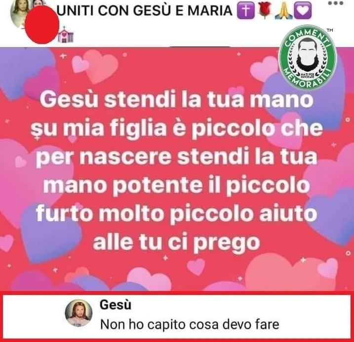 Gesù aiutaci tu
