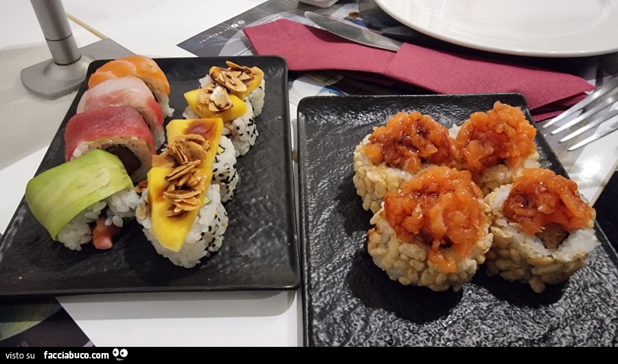 Cena a base di sushi