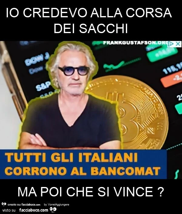 Io credevo alla corsa dei sacchi ma poi che si vince?