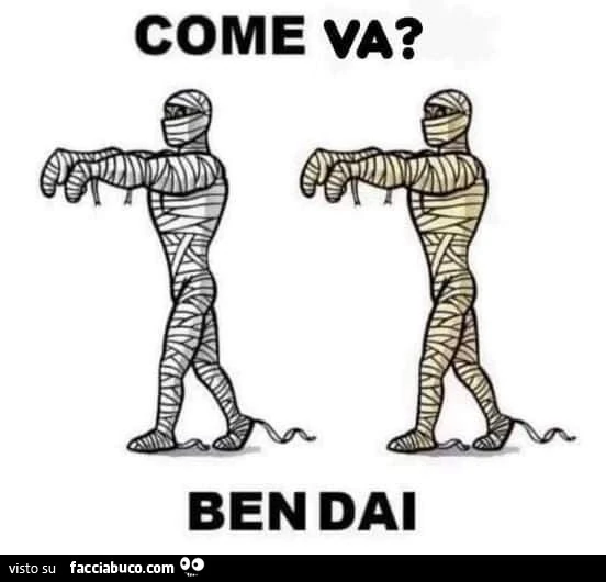 Come va? Bendai bende mummie halloween