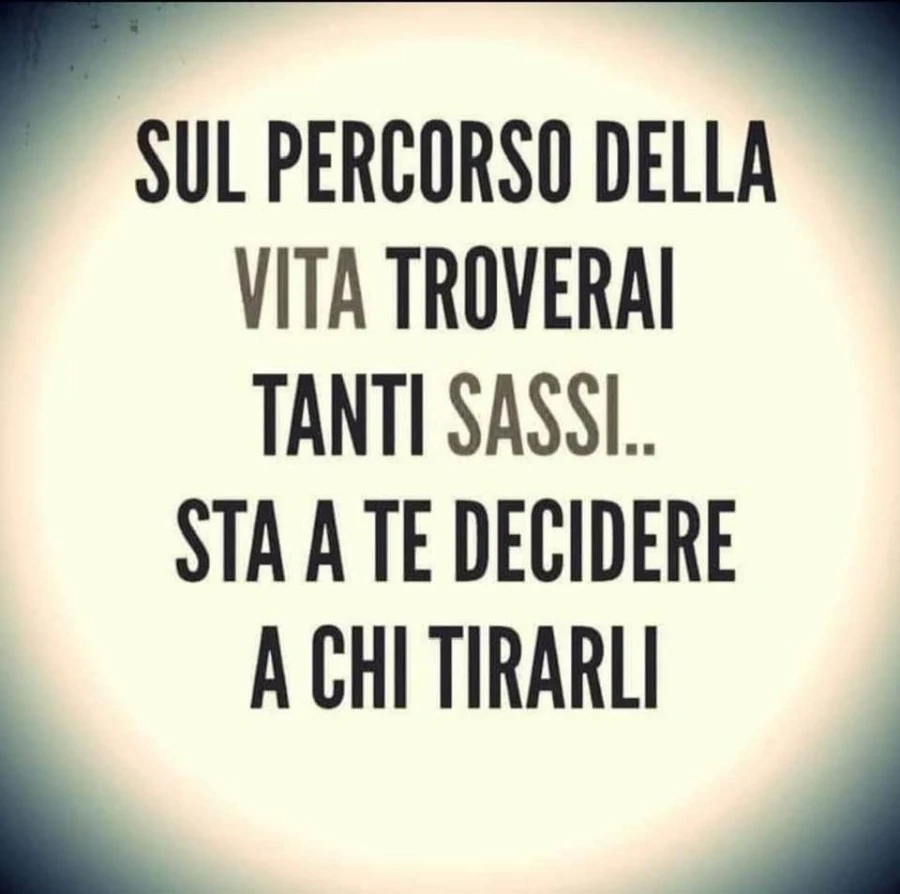 Sassi lungo il percorso della vita