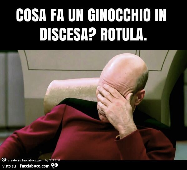 Cosa fa un ginocchio in discesa? Rotula