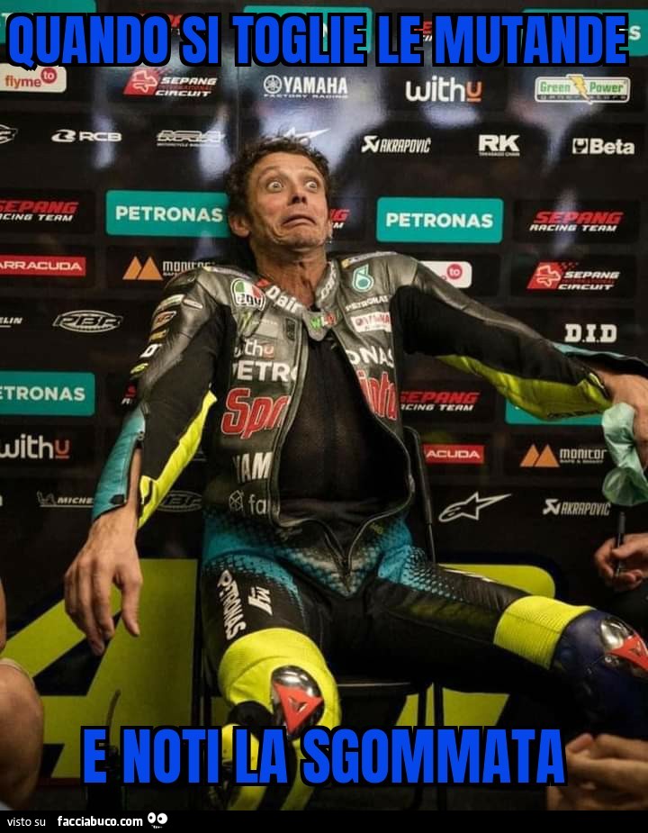 Quando si toglie le mutande e noti la sgommata