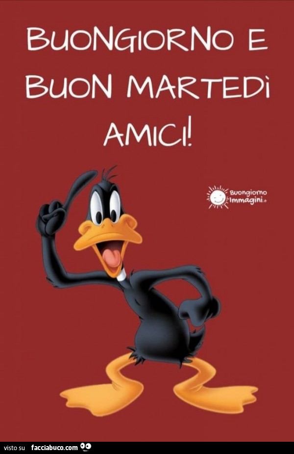 Buongiorno e buon Martedì amici