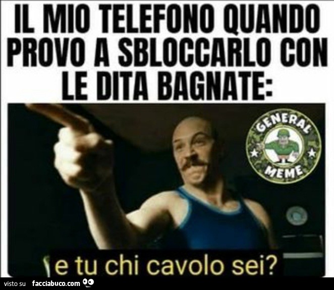Quando devi sbloccare il cellulare con le dita bagnate