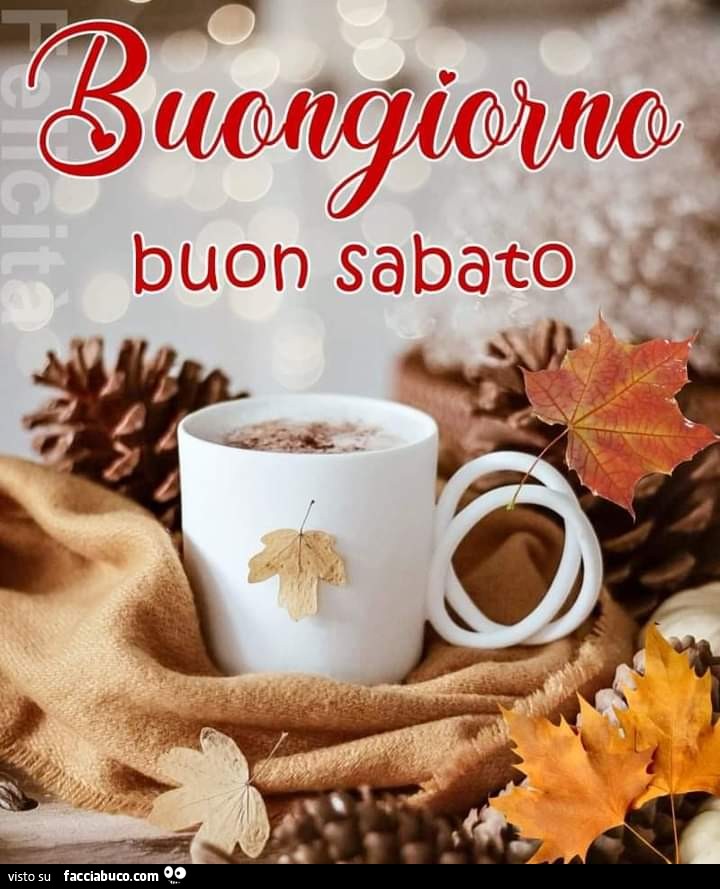 Buongiorno buon sabato