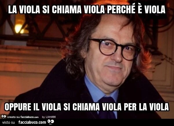 La viola si chiama viola perché è viola oppure il viola si chiama viola per la viola