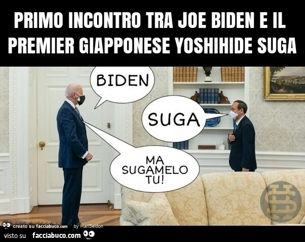 Primo incontro tra joe biden e il premier giapponese yoshihide suga