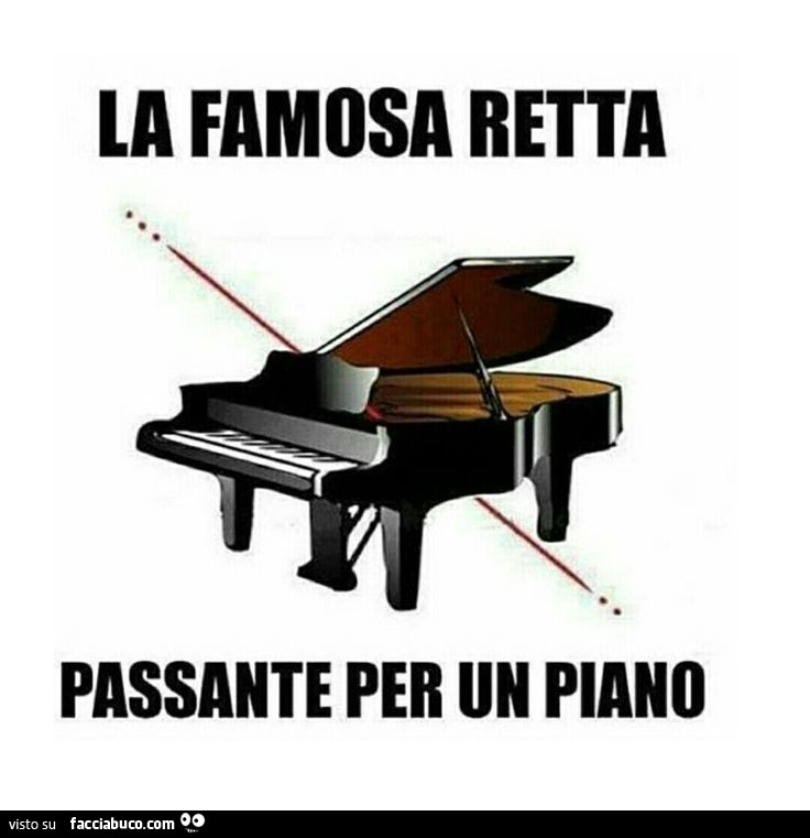 La famosa retta passante per un piano