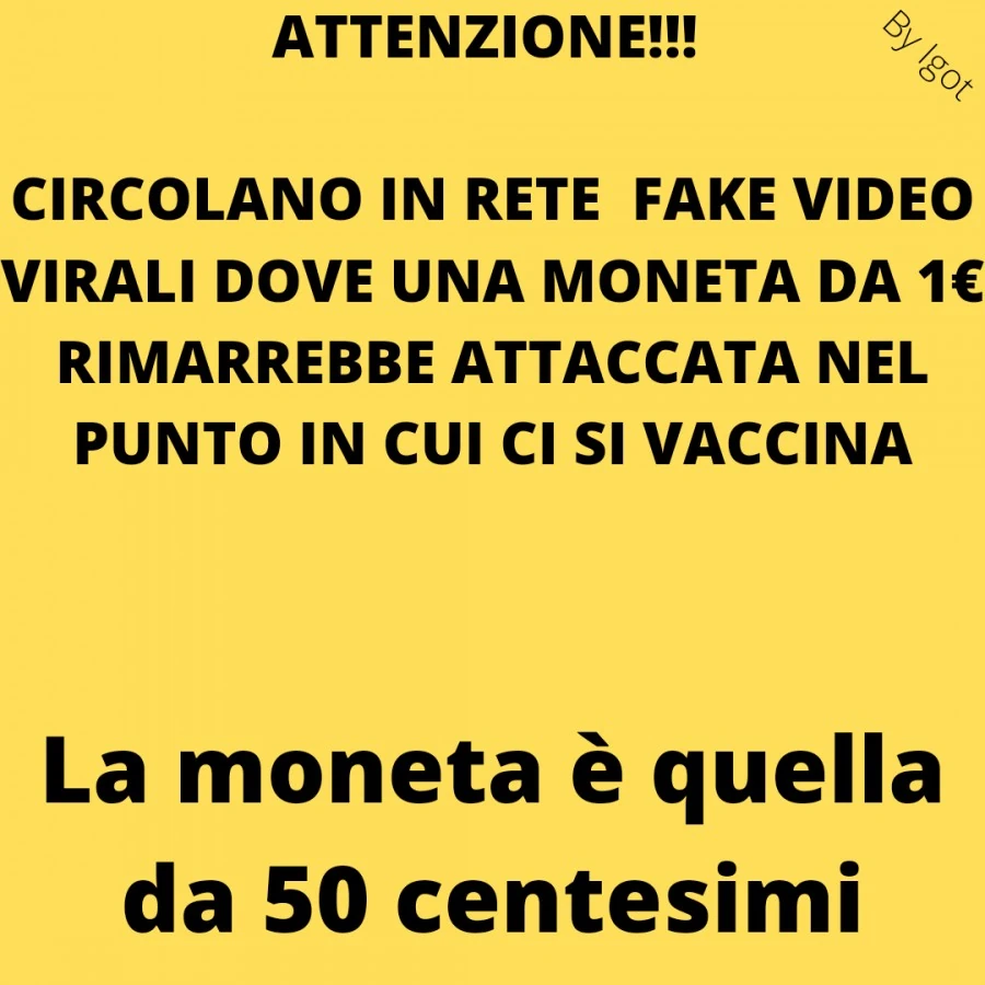 Moneta si attacca nel punto di vaccinazione