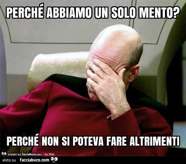 Perché abbiamo un solo mento? Perché non si poteva fare altrimenti