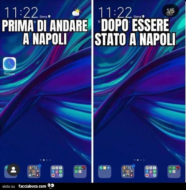 Prima di andare a Napoli. Dopo essere stato a Napoli