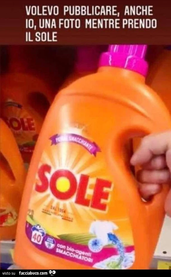 Volevo pubblicare, anche io, una foto mentre prendo il sole