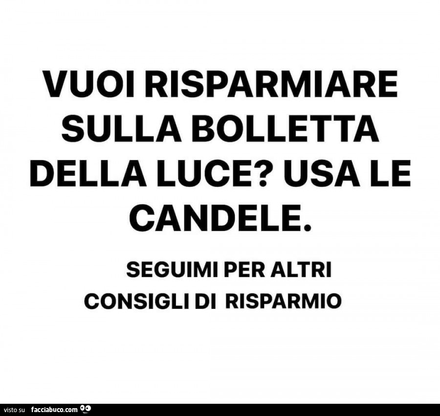 Vuoi risparmiare sulla bolletta della luce? Usa le candele. Seguimi per altri consigli di risparmio