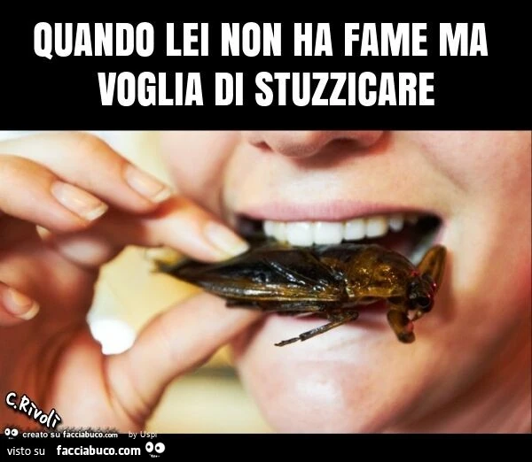 Quando lei non ha fame ma voglia di stuzzicare
