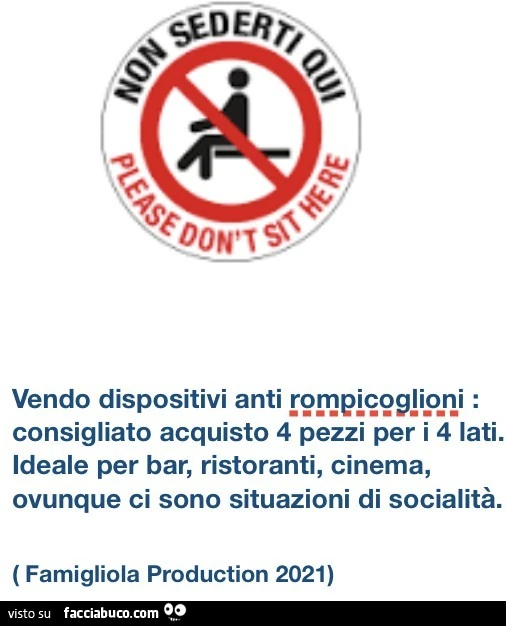 Vendo dispositivi anti rompicoglioni: consigliato acquisto 4 pezzi per i 4 lati. Ideale per bar, ristoranti, cinema, ovunque ci sono situazioni di socialità