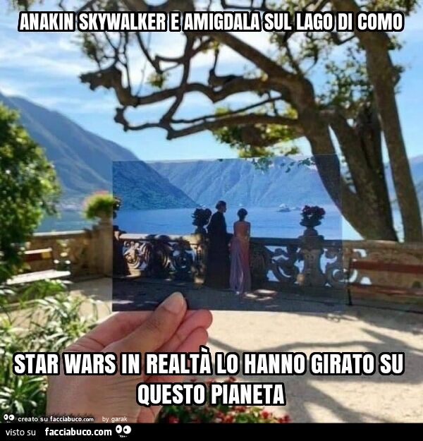 Anakin skywalker e amigdala sul lago di como star wars in realtà lo hanno girato su questo pianeta