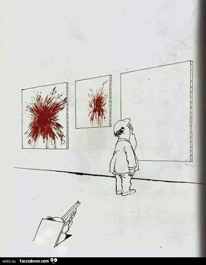 Guardando le macchie di sangue sui quadri