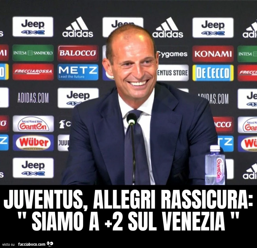 Juve allegri rassicura siamo a più 2 sul Venezia