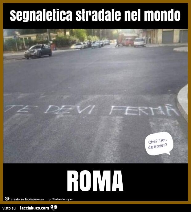 Segnaletica stradale nel mondo roma