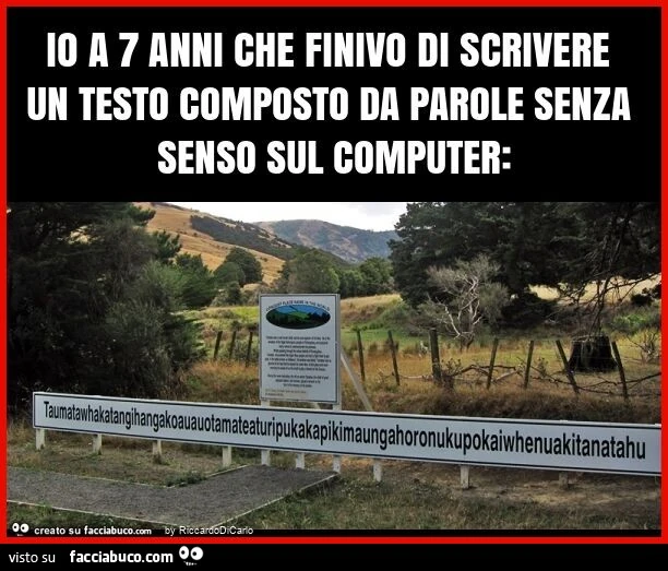 Io a 7 anni che finivo di scrivere un testo composto da parole senza senso sul computer