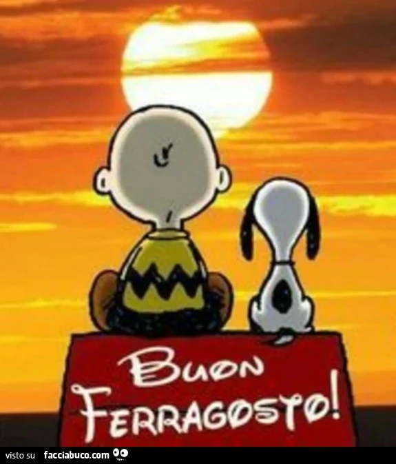 Buon ferragosto da snoopy e charlie brown