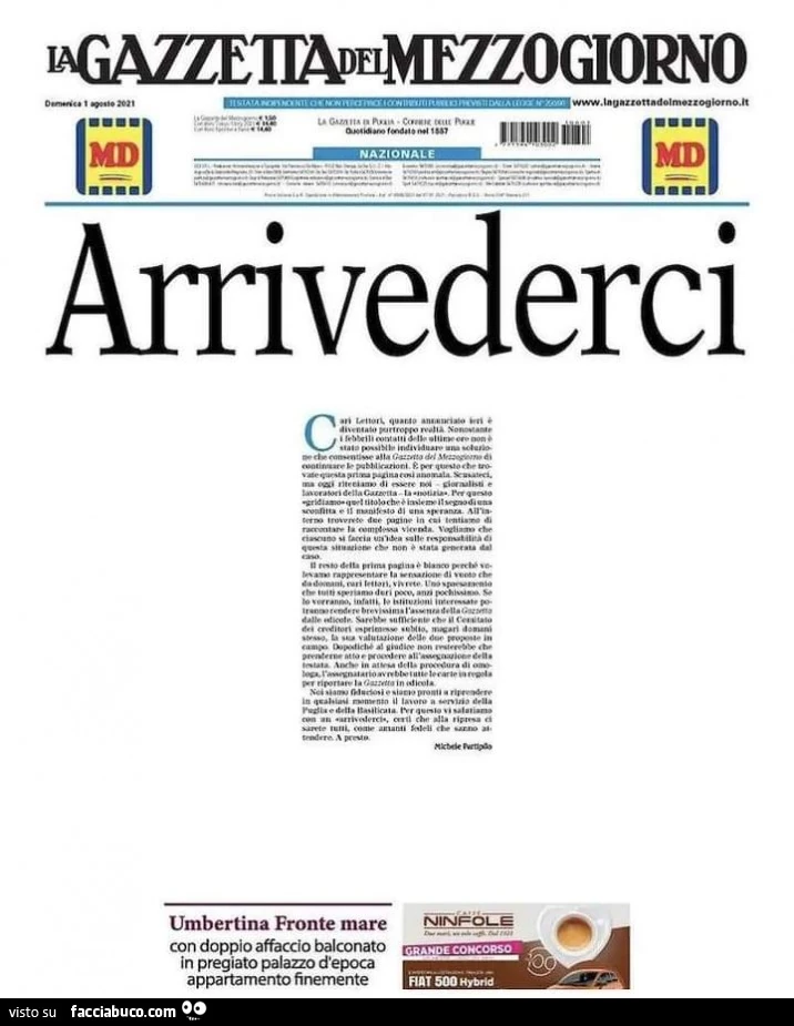 Arrivederci