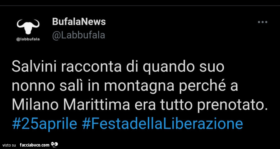Salvini racconta di quando suo nonno salì in montagna perché a milano marittima era tutto prenotato
