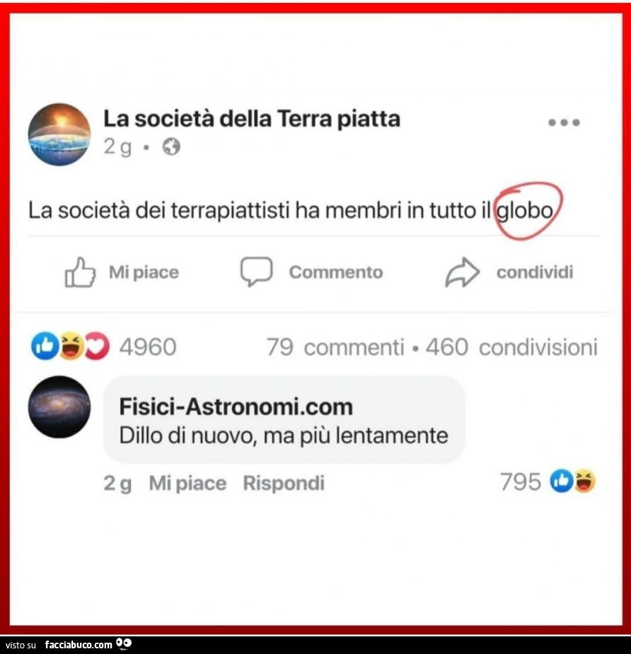 La società dei terrapiattisti ha membri in tutto il globo. Dillo di nuovo, ma più lentamente