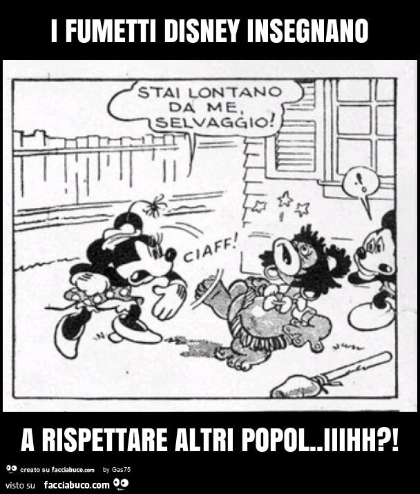 I fumetti disney insegnano a rispettare altri popol. Iiihh?