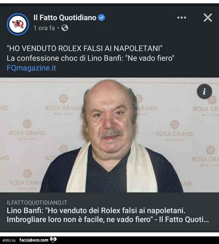 Ho venduto Rolex falsi ai napoletani