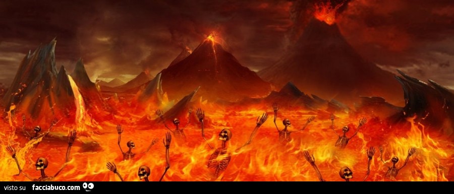 Corpi bruciati dai vulcani