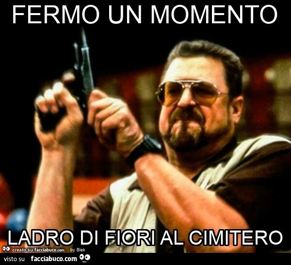 Fermo un momento ladro di fiori al cimitero