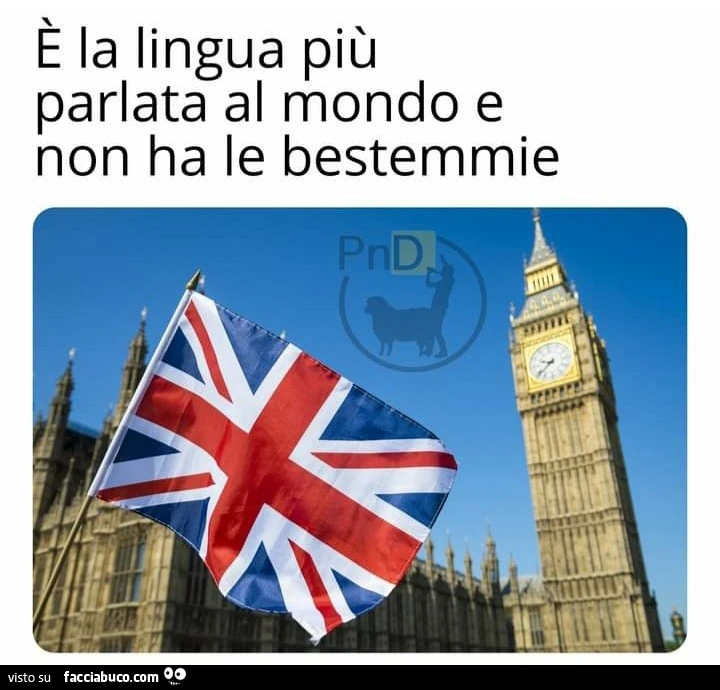E la lingua più parlata al mondo e non ha bestemmie