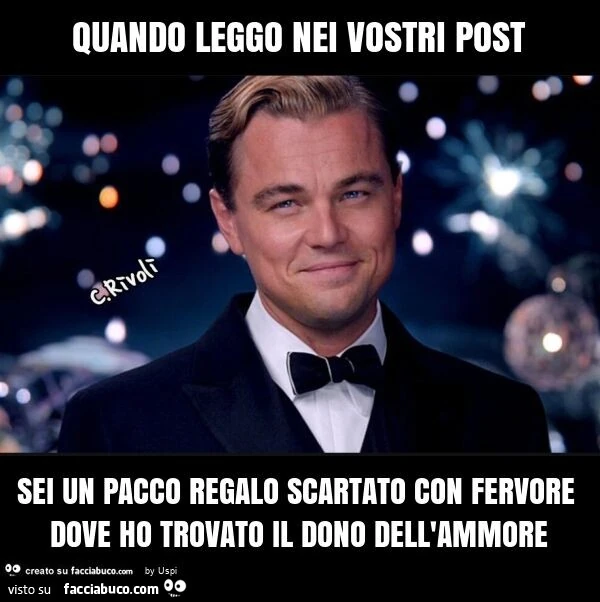Quando leggo nei vostri post sei un pacco regalo scartato con fervore dove ho trovato il dono dell'ammore