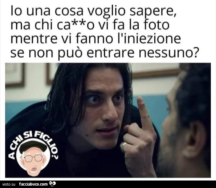 Io una cosa voglio sapere ma chi cazzo vi fa la foto