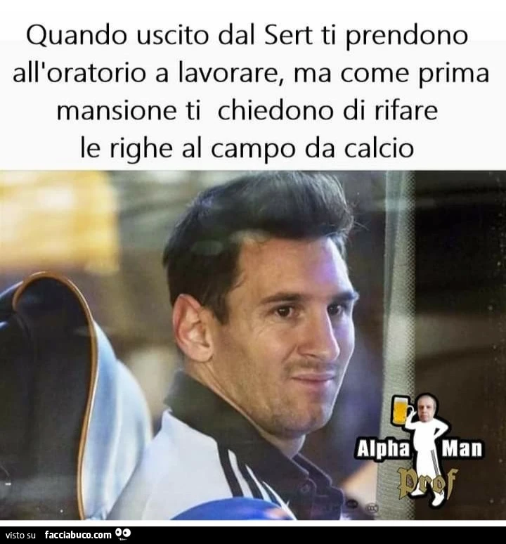 Quando uscito dal sert ti prendono all oratorio