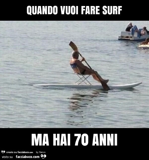 Quando vuoi fare surf ma hai 70 anni