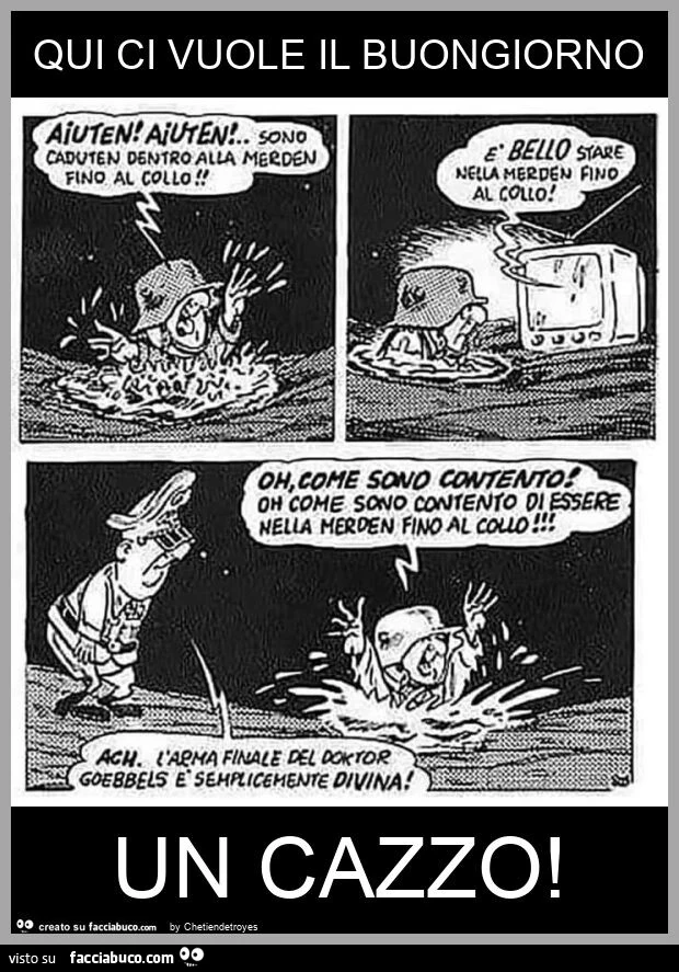 Qui ci vuole il buongiorno un cazzo
