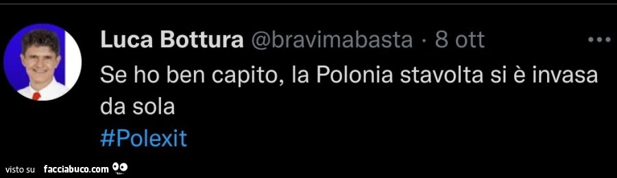 Se ho ben capito, la polonia stavolta si è invasa da sola
