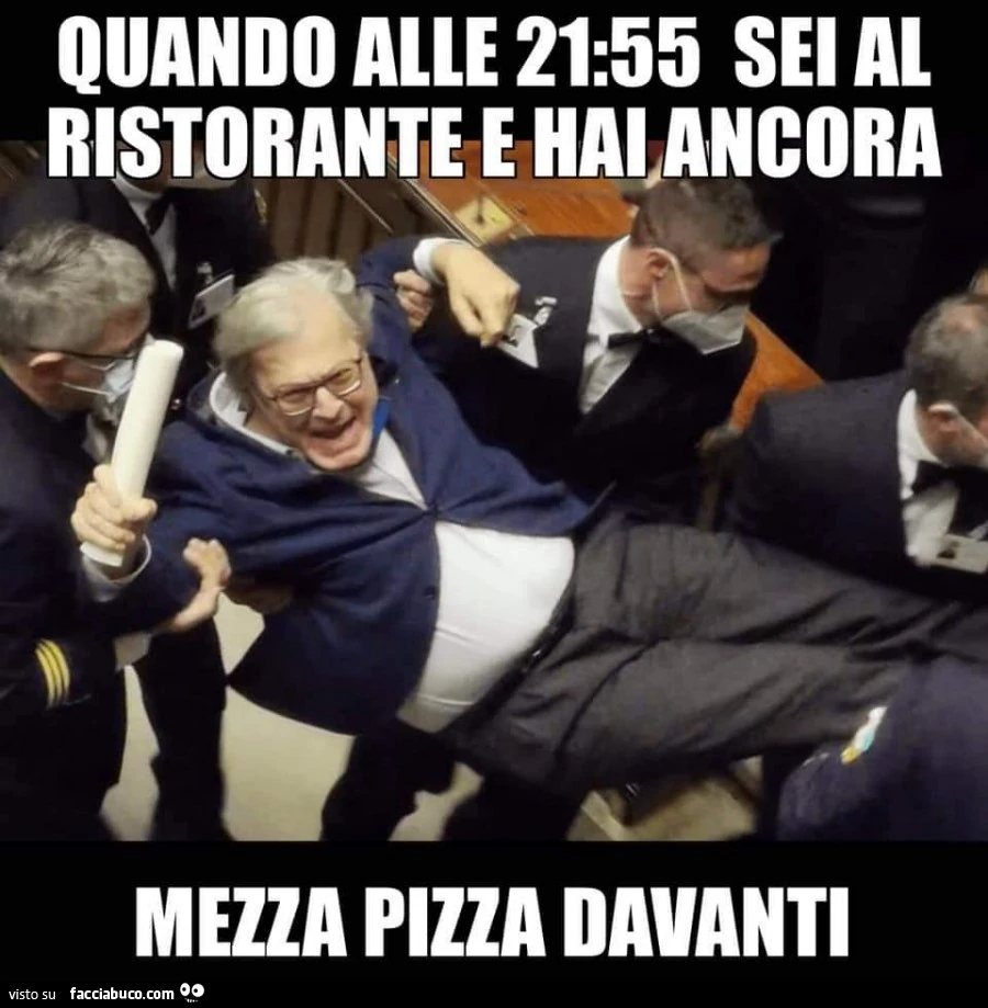 Sgarbi e la pizza