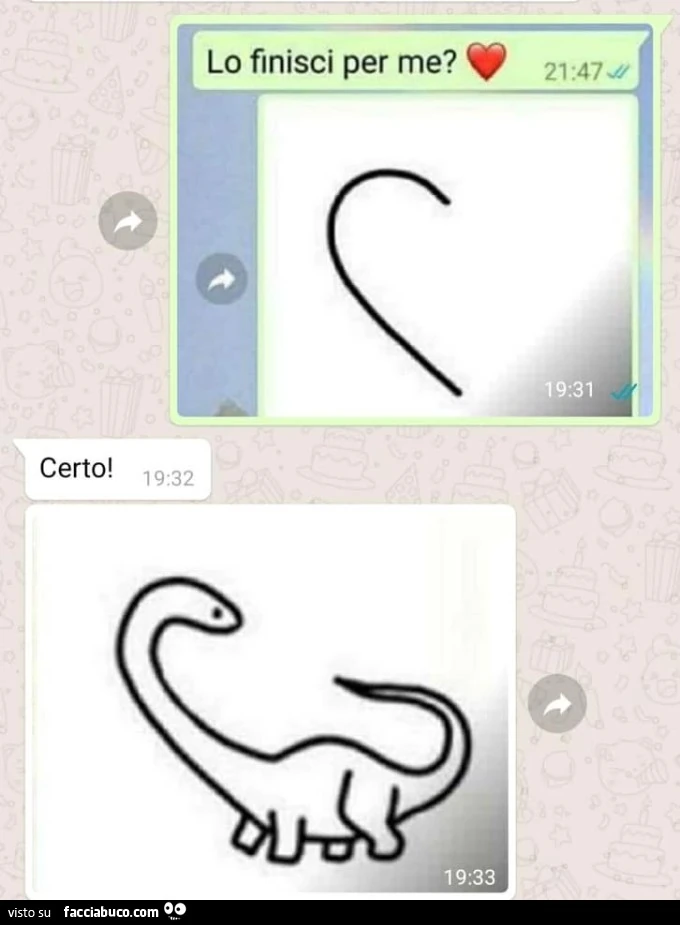 Lo finisci per me? Certo