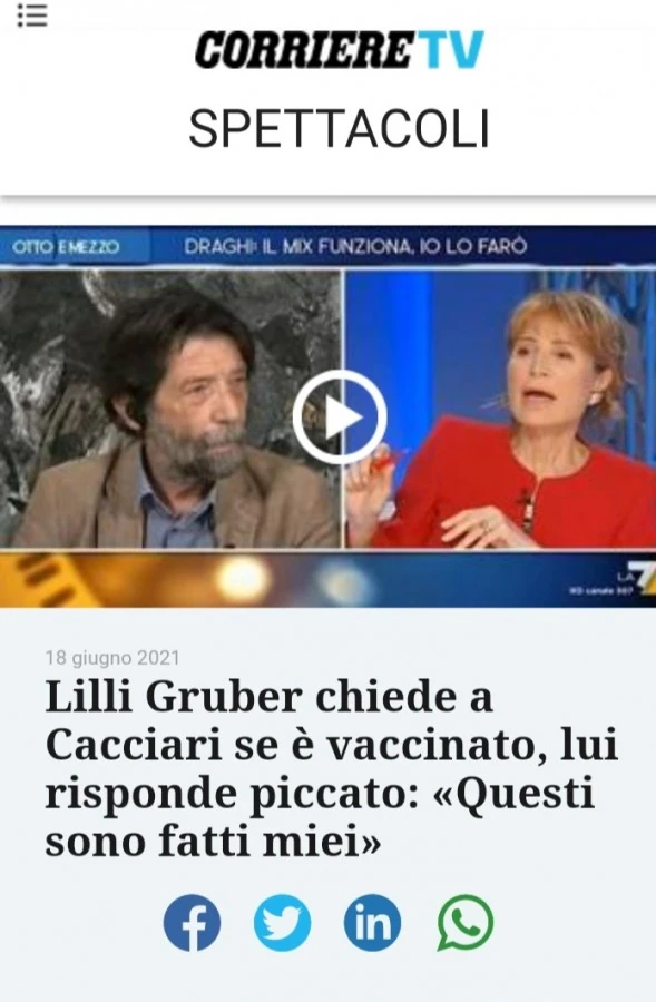 Il vaccino di Cacciari