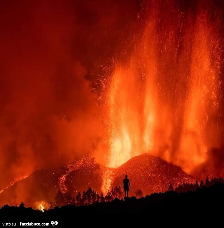 Vulcano in eruzione