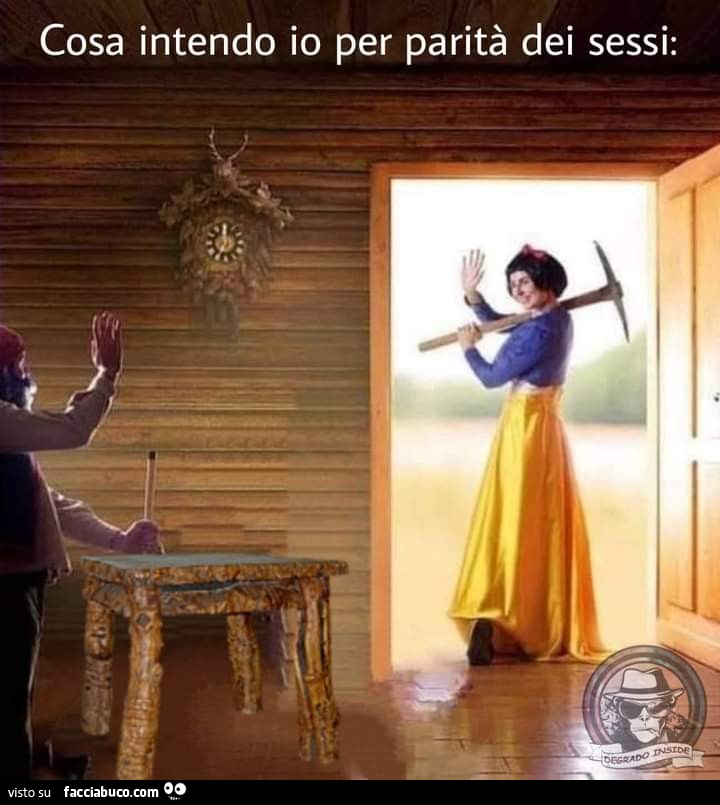 Cosa intendo per parità dei sessi