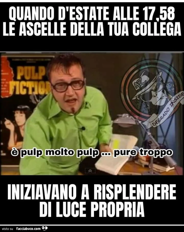 Quando destate alle 17.58 le ascelle della tua collega