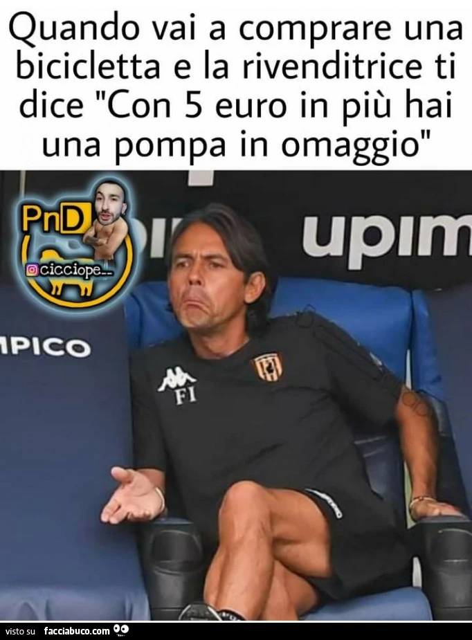 Quando vai a comprare una bicicletta e la rivenditrice